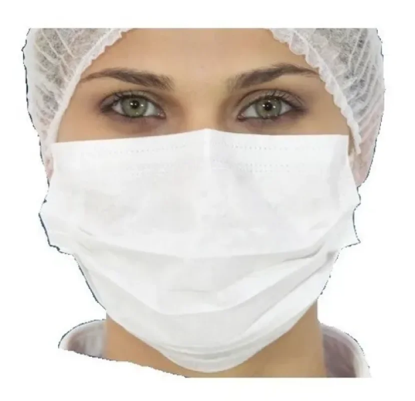 50 Máscara Descartável Cirúrgica Tripla Com Elástico - 50 UN-Mascara confortavel - Caixa surgical mask Descartavel