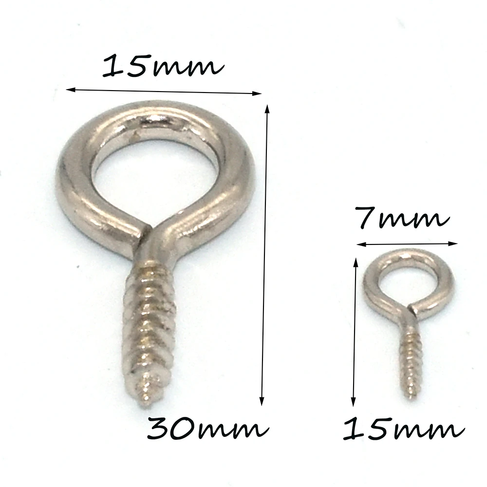 Silver Metal Hoop peg Screws Eye Pins Loop Screws DIY Jewelry Making Accessories Eyelets Screw Handle Screw Drawer Handle