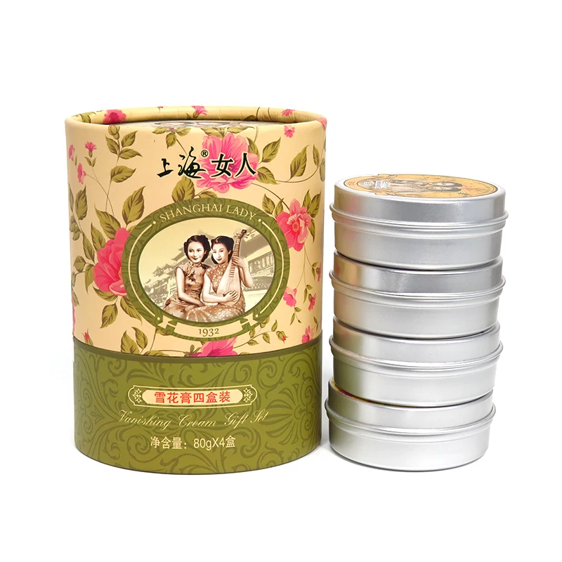 Shanghai Beauty Vanishing Cream box-packed of 4 Green Hydrating Nourishing Box Set Pack Cost Effective Multiple Aroma Options