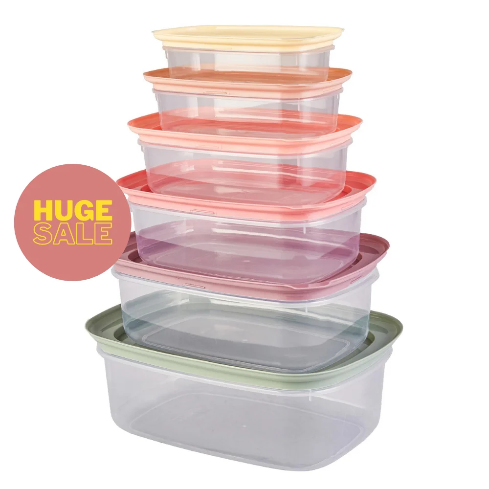 

Multipurpose Usage Container 6 Pieces Storage High-Quality Hard And Strong Plastic Material Home Appliances Kitchen Tool