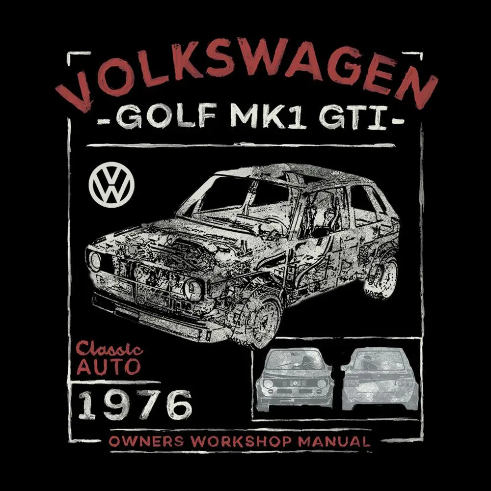 Golf MK1 GTI Workshop Manual Men\'s T-Shirt