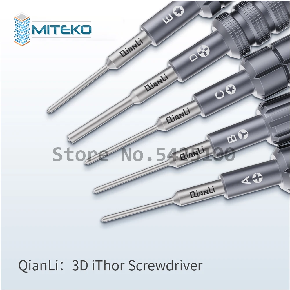 Qianli iThor Aluminum Anti-Slip Screwdriver, High Precision, Phillips, Y, Five Star, Inner Cross, Hexagonal ABCDE