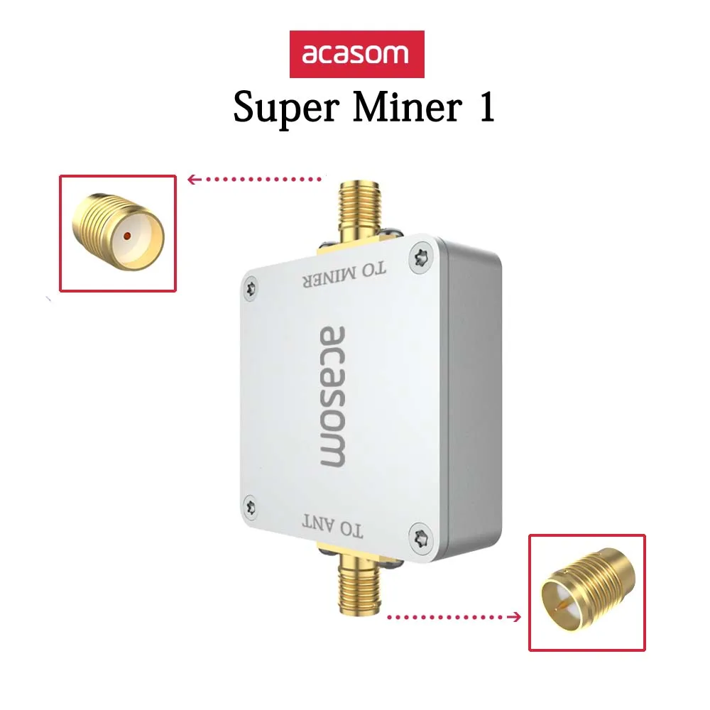 

RX 12dB TX Bypass 868MHz 915MHz Miner LORA Bias Tee Helium Signal Extender