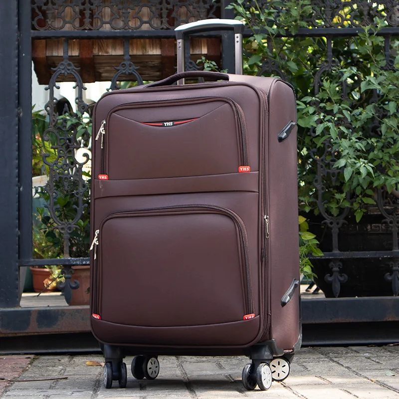 20 "22" 24 "26" 28 "mala de viagem tecido macio luxo com rodízio oxford pano trole rolando bagagem saco valise frete grátis