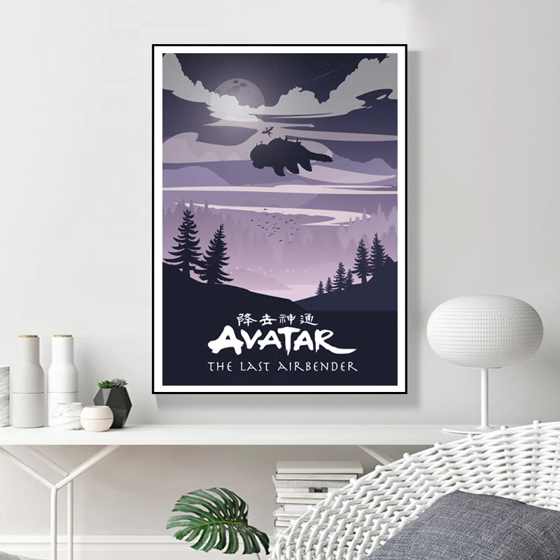 Avatar The Last Airbender Poster Avatar Wall Art Canvas Painting Minimalist Art Poster Wall Picture Living Room Bedroom Decor