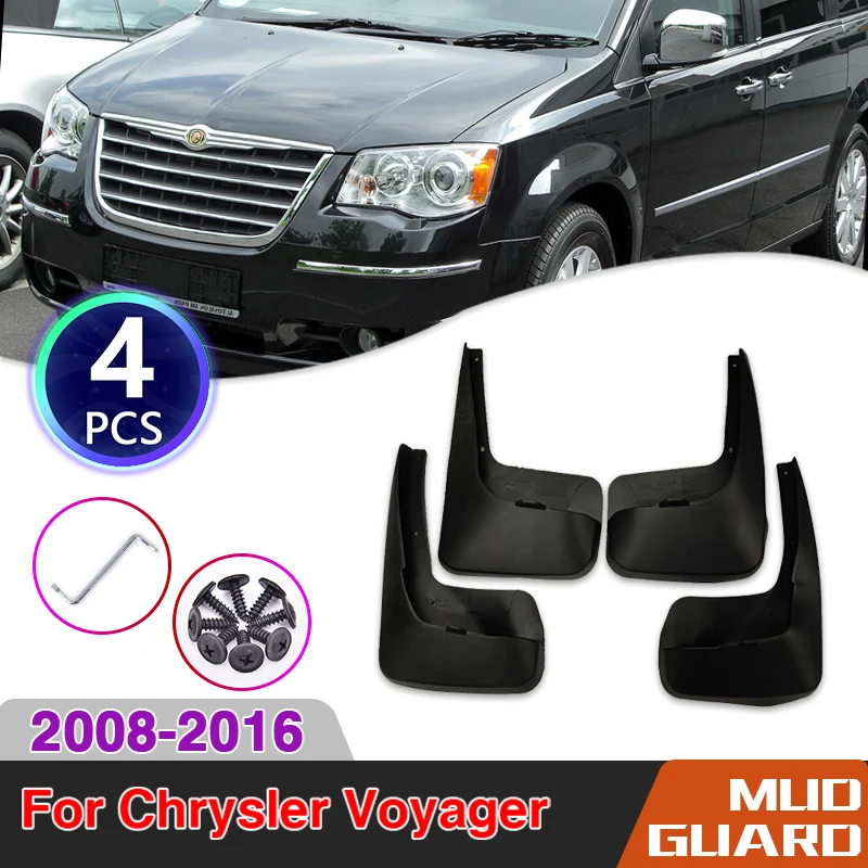 Car Mudguards For Chrysler Voyager Lancia Voyager MK5 2008~2016 Fender Mudflap Mud Guard Flaps Splash Flap Car Accessories 4Pcs