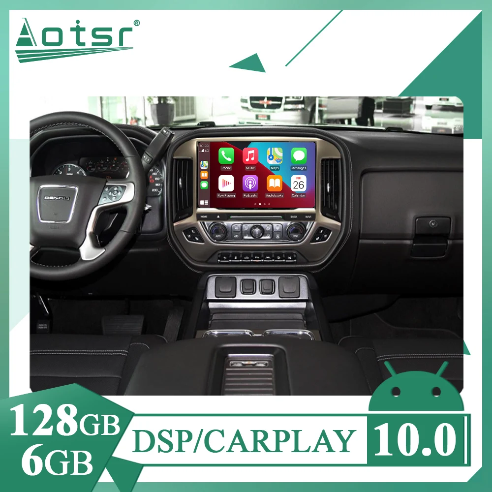 4G Android 12.0 Car Radio Player GPS Navi for Chevrolet Silverado GMC SIERRA 2014-2019 Auto Stereo Multimedia carplay Head Unit