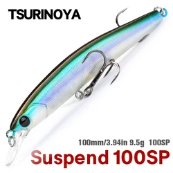 TSURINOYA NEW Suspending Minnow Fishing Lure DW70 100SP 100mm 9.5g Artificial Swimbait Wobbler Jerkbait Pike Bass Lure Crankbait