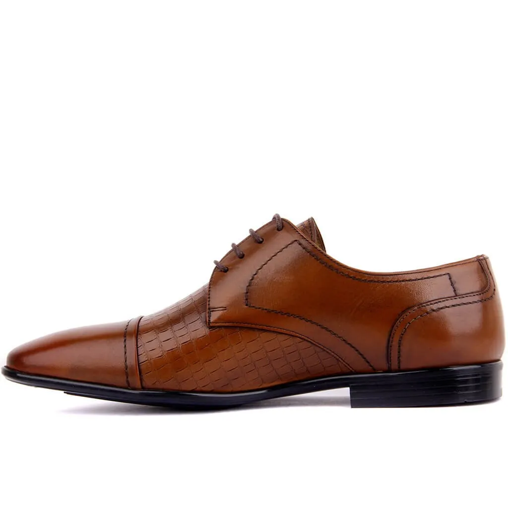 Fosco-Tan Leder Männer Klassische Schuhe