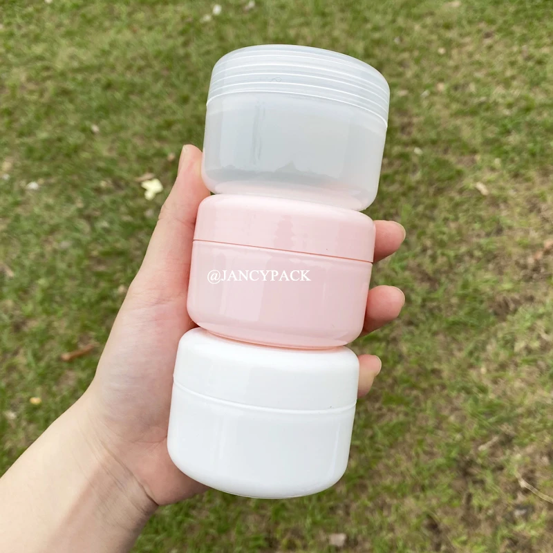 50/100g pink Refillable Bottles Plastic Empty Makeup Jar Pot Travel Face body Cream/Lotion/Cosmetic Container Powder Storage Box