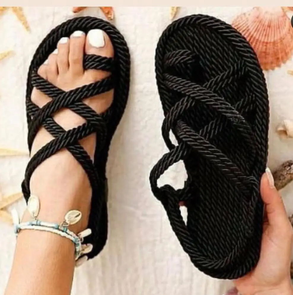 2023 Women Slippers Straw Wicker Sandals New Fashion Luxury Spring Summer High Quality Made in Turkey Yellow Black White Cream