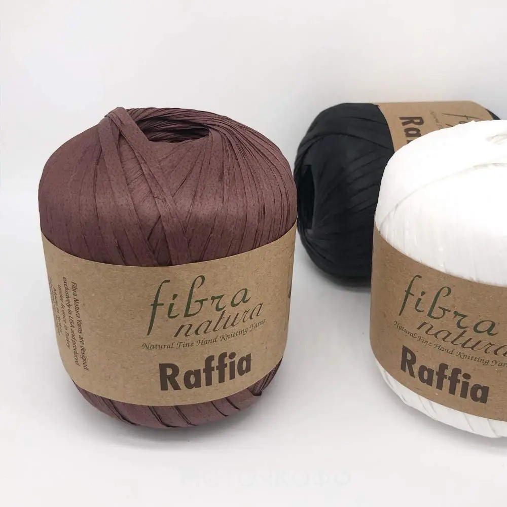 Fibra Natura Raffia Yarn 5 LOT/BALLS 100 % Cellulose Natural Straw Paper Tape Thatch Haulm Rayon Viscose Ribbon Lace DIY Hat Bag