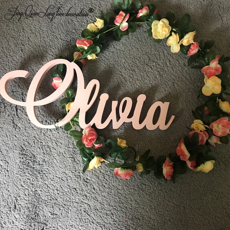 Personalized large name wooden name signs, a variety of custom baby name signs for kindergarten decoration