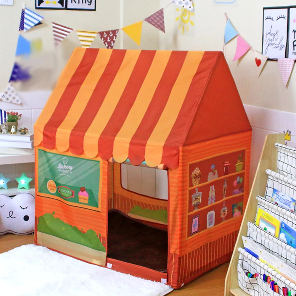 

Toys House For Children's Tent Game Play Tents for Girls Boys Bakery Dessert House New Year Gift For Kid Toy Tents