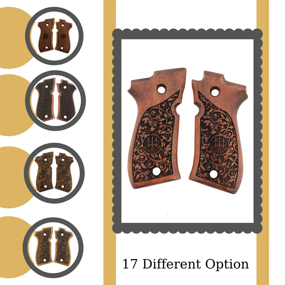 Beretta 81 81NB 81F 81FS 84 84BB 84F 84FS Laser Engraved Grips Gun Grips Gun Access Hunting Gun Pistol Grips