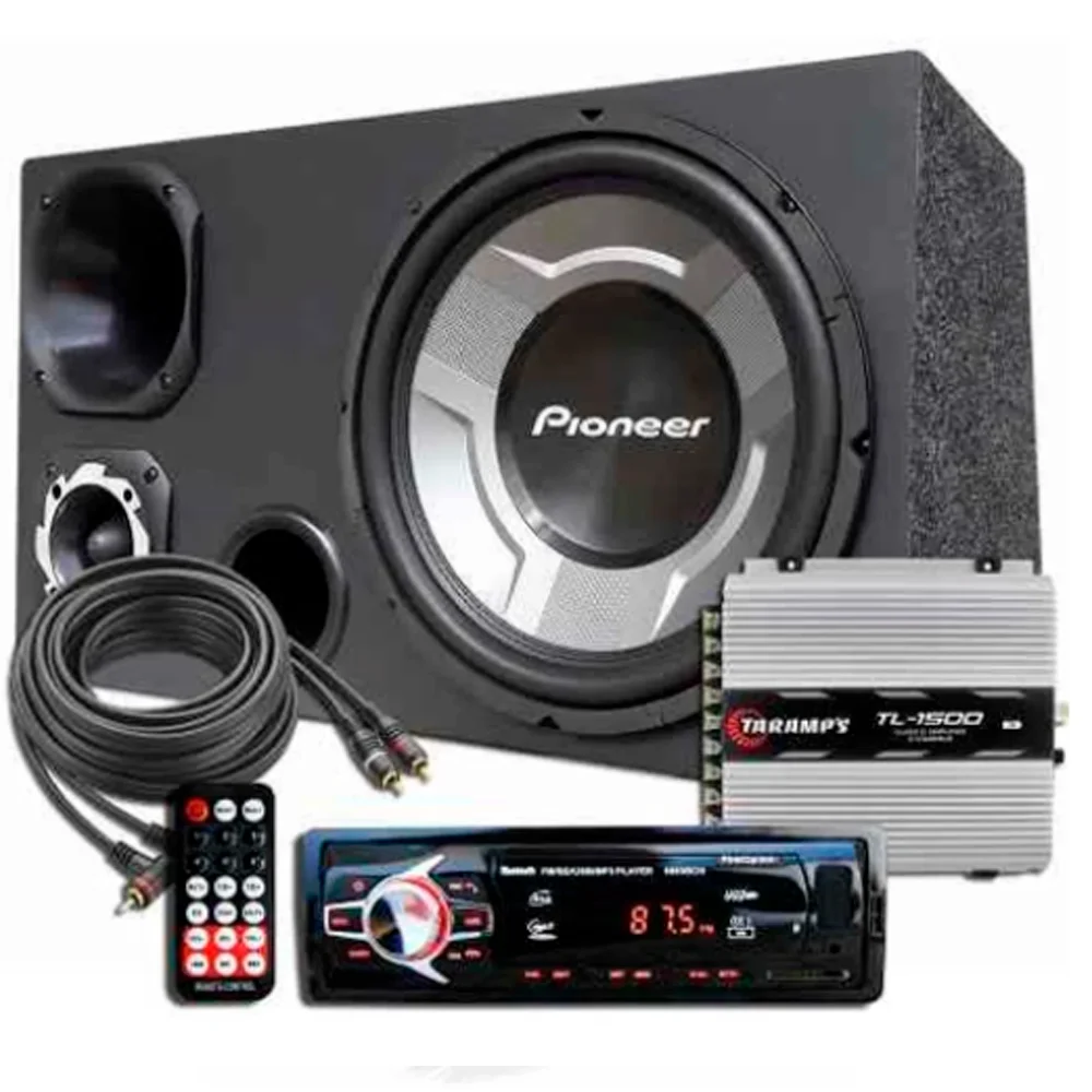 Kit Sound Box Trio Sub Pioneer Bluetooth Taramps Auto Sound