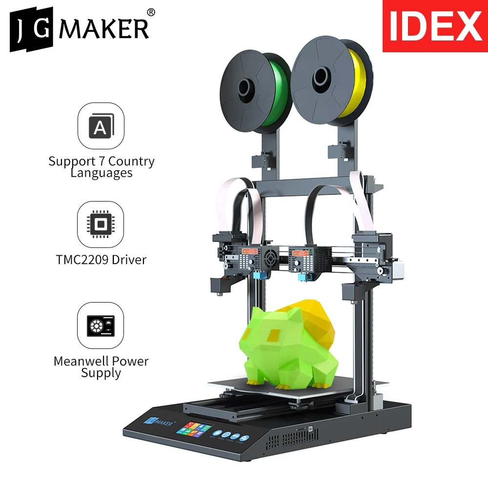 

JGMAKER Artist D Pro IDEX 3D Printer Diy Kit 4 Printing Mode Direct Drive Touch Screen Meanwell Power Supply TMC2209