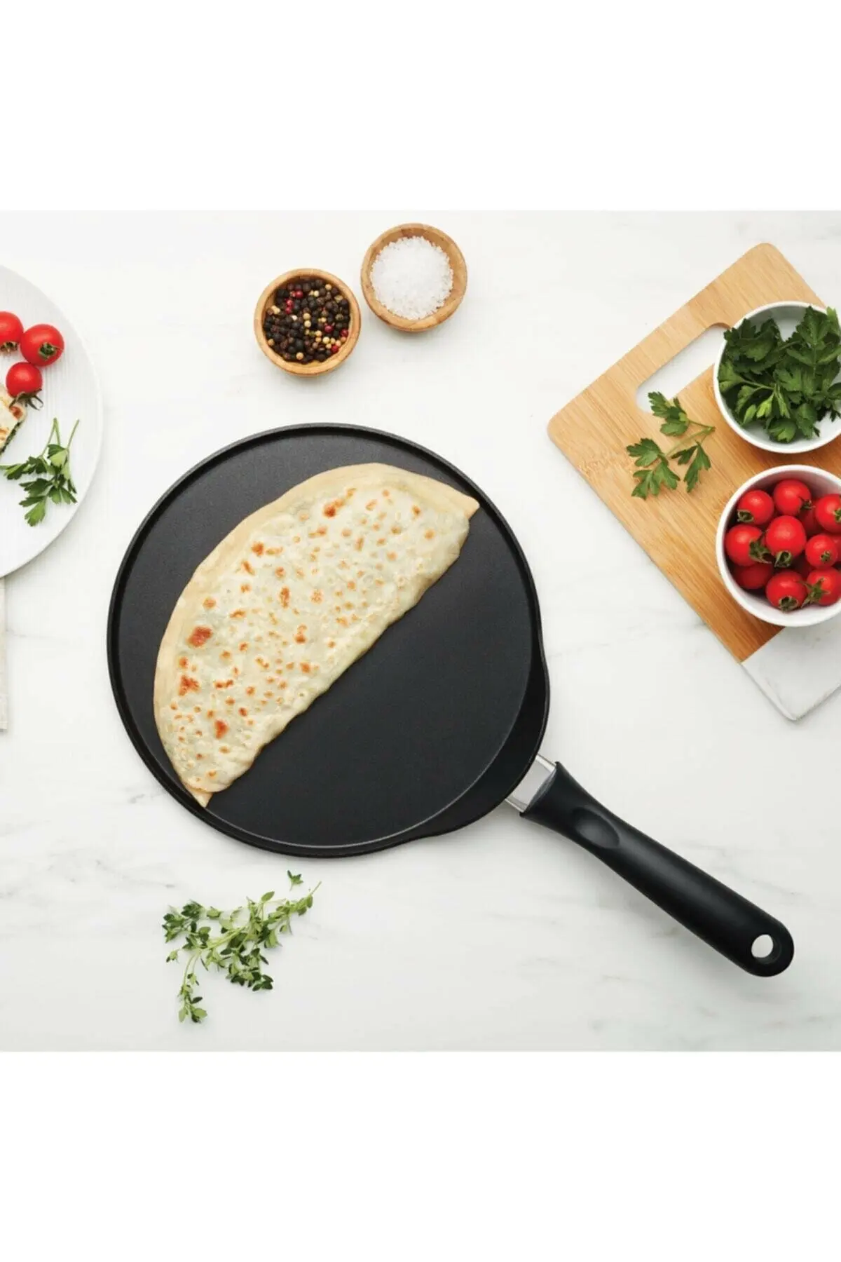 

Karaca Mutfaksever Black Pancake Omelet Crepe Pan Omelet Pan Nonstick Frying Pot Handle Omelet Saucepan Cooking Steak Pan