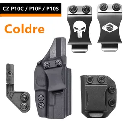 Kydex-funda interna para CZ P10C P10F P10 C F S, tamaño completo compacto, punto rojo, óptico, ocultación, Clip de acero, garra oculta