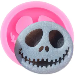 Jack Skellington Silicone Mold Badge Reel Phone Grip Molds DIY Craft Keychain Epoxy Resin Mould Fashion Jewelry Pendant Molds