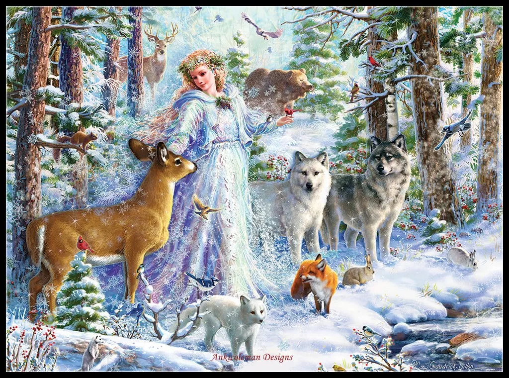 

Winter Spirit - Counted Cross Stitch Kits - Crafts Color DIY Handmade Needlework for Embroidery 14 ct Aida Sets