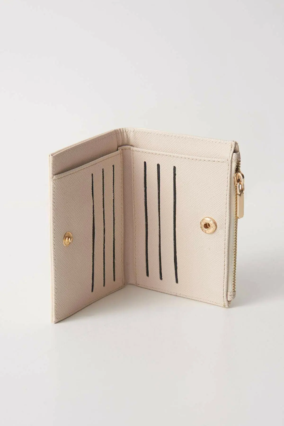 Addax-cartera Beige para mujer, monedero corto a la moda, tarjetero, bonito, 2021