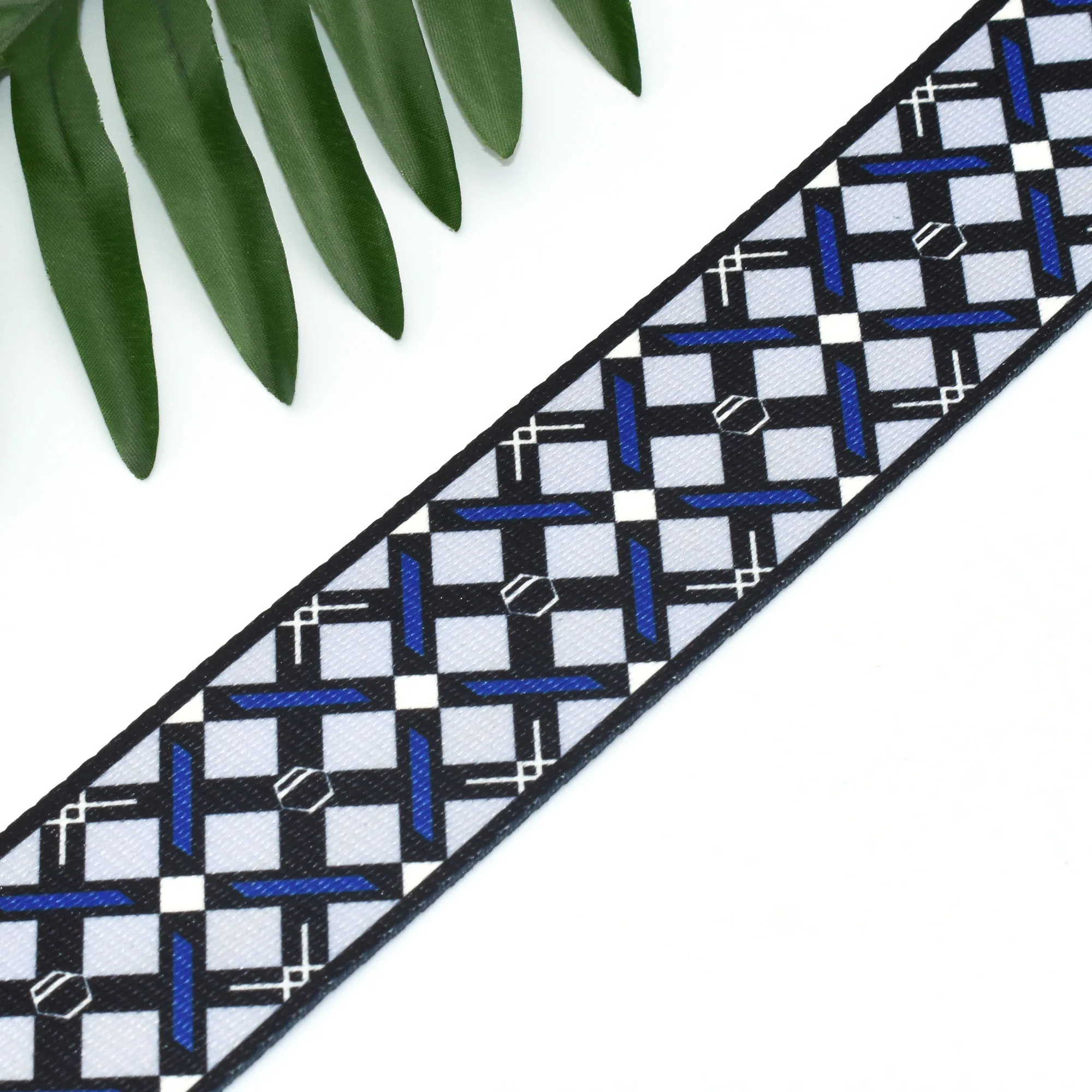 

2" Width Striped Webbing Ethnic Polyester Webbing Charming Retro Bag Strap Webbing for Sewing Belt Backpack Handbag 1/3/5yards