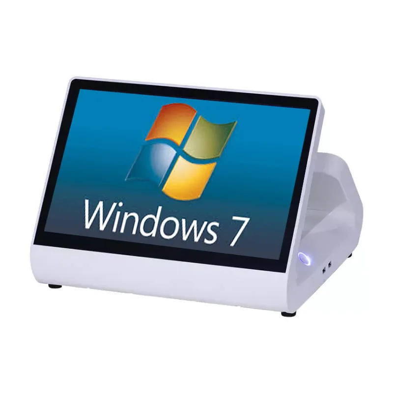 White 12'' touch screen POS system POS machine for supermarket  POS terminal with VFD cash register cashier point of sale