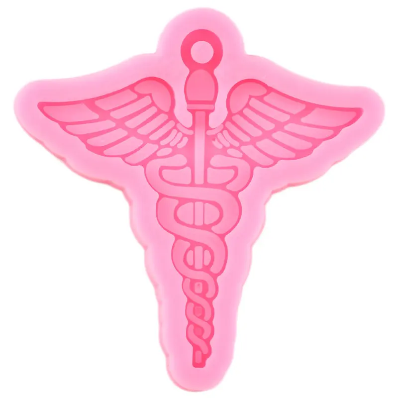 Shiny Glossy Nurse Hat Stethoscope Doctor Clothes Cross Medical Series Badge Angel Silicone Mold DIY Epoxy Resin Keychain Molds