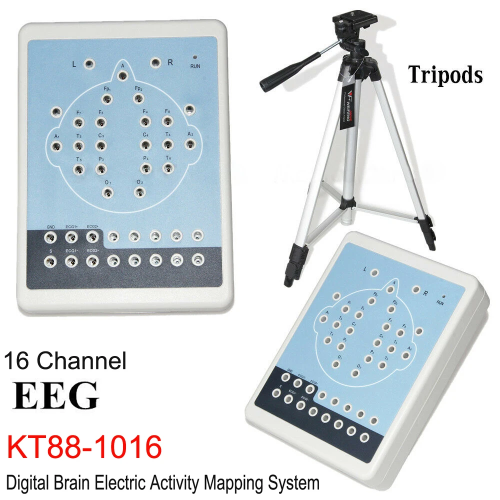 16-канальный электроэнцефалограммный монитор CONTEC KT88-1016 EEG, цифровая Интеллектуальная Электрическая система отображения физической активности, программное обеспечение USB