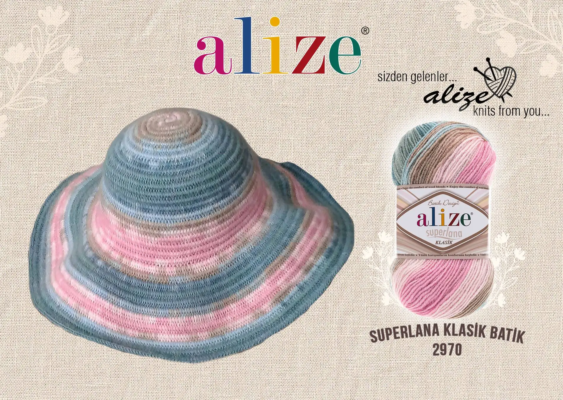 Alize Superlana Klasik Batik Wool Ball Hand Knitting Yarn, 100 grams 280 meters, Acrylic, Autumn / Winter Season, Crochet, Clothes, Sport, Cardigan,