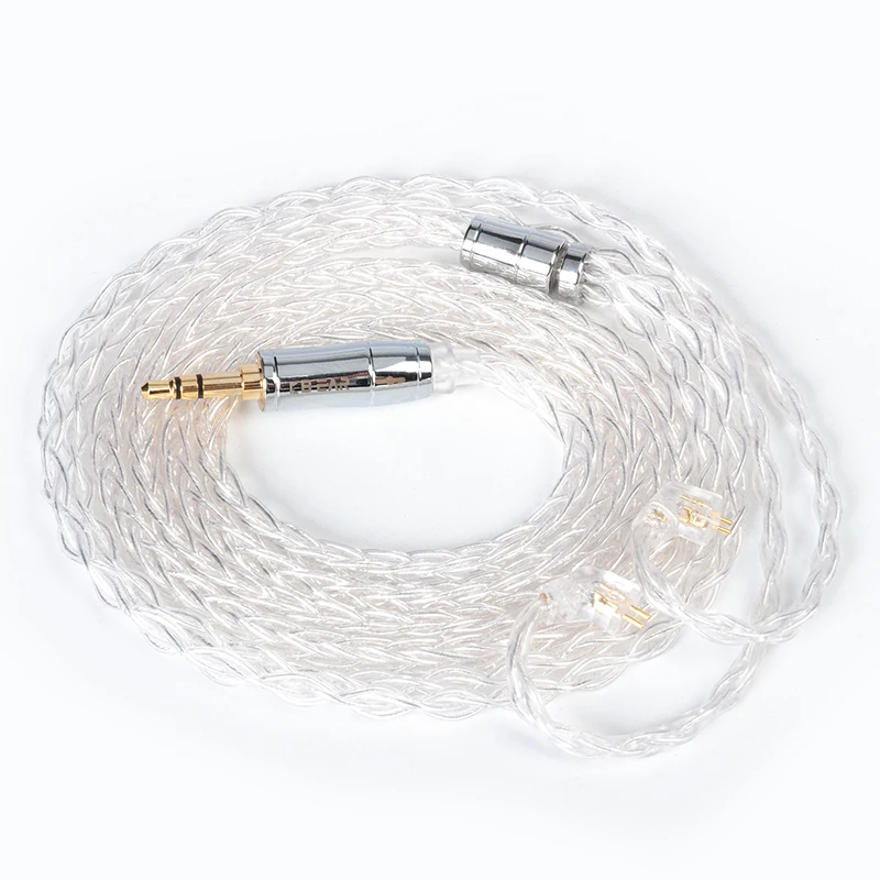 KBEAR Limpid Pro 8 コア純銀ケーブル 2Pin/QDC/TFZ/MMCX 3.5mm KZ ZSX