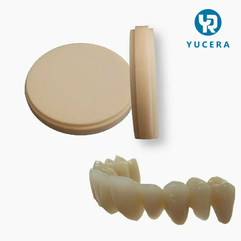 Yucera PMMA  Dental health material cad/cam milling dental PMMA blank 98*16mm 3pcs