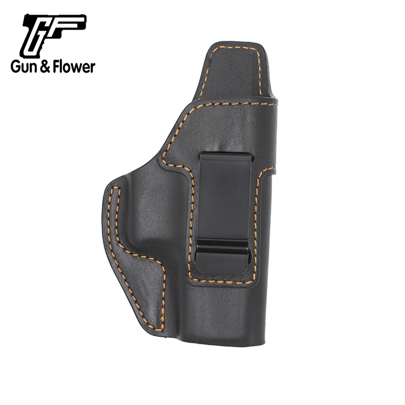 IWB Leather Holster Fits G19/23/32  Inside the Waistband Concealed Carry Pist0L Bag Outdoor Hunting Tools Right Hand