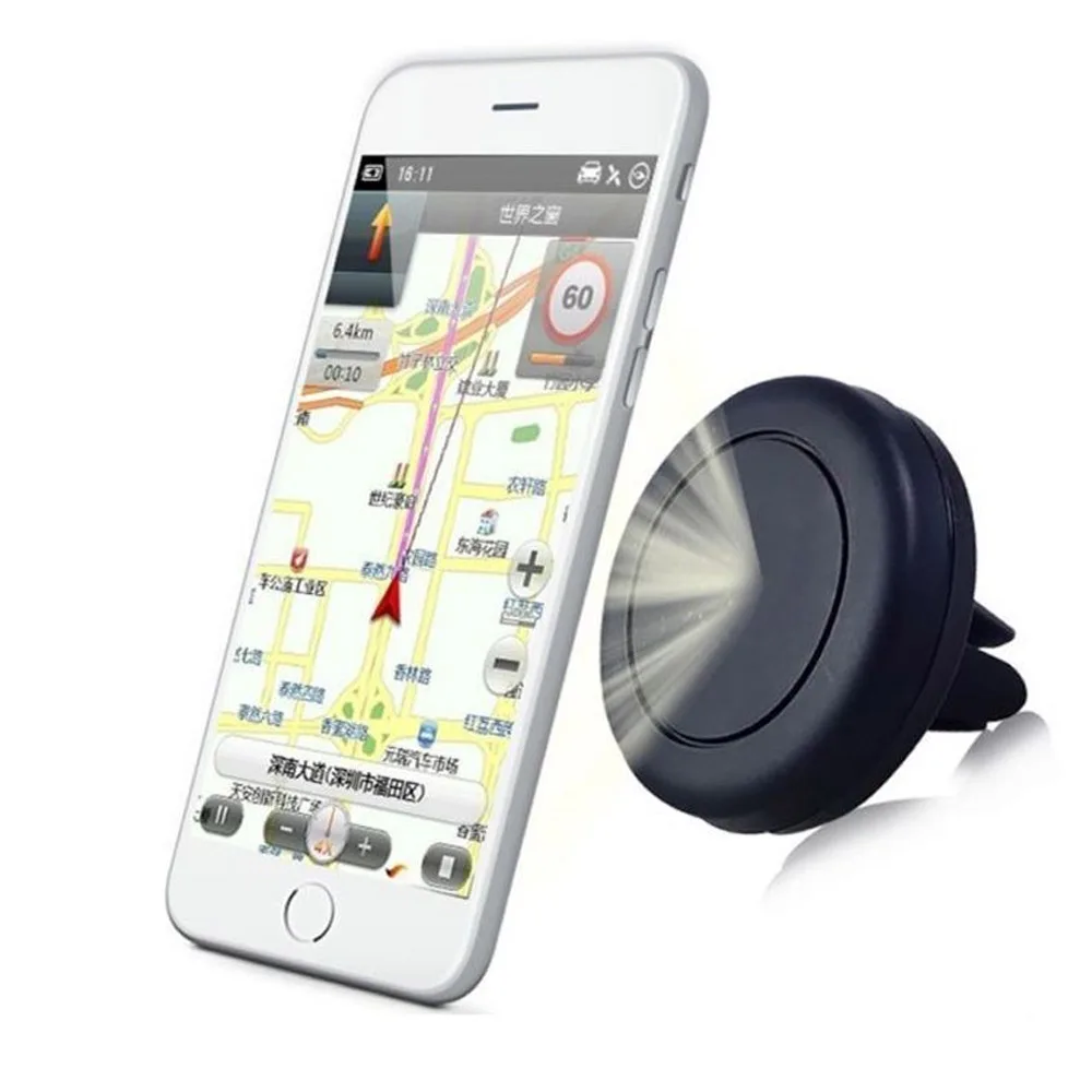 Universal Mobile magnet stand in car grid grip by powerful magnetic magnet compatible with all cars