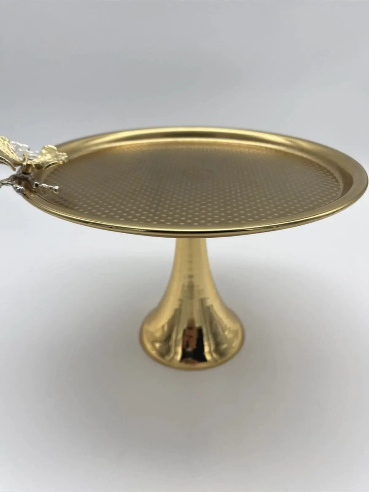 Flip Gold Metal Round Tea coffee And Service Presentation Tray Decorative Lux Service Eat at the Presentation of Organizer Multi-Purpose Tray 2022