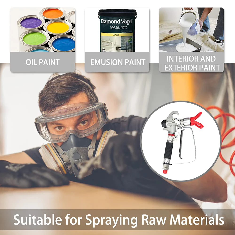 ASG-40 SG3 Airless Spray Gun กรองเหมาะสำหรับตกแต่งบ้านใช้งานร่วมกับ Airless Paint Sprayer Professional ผู้รับเหมา
