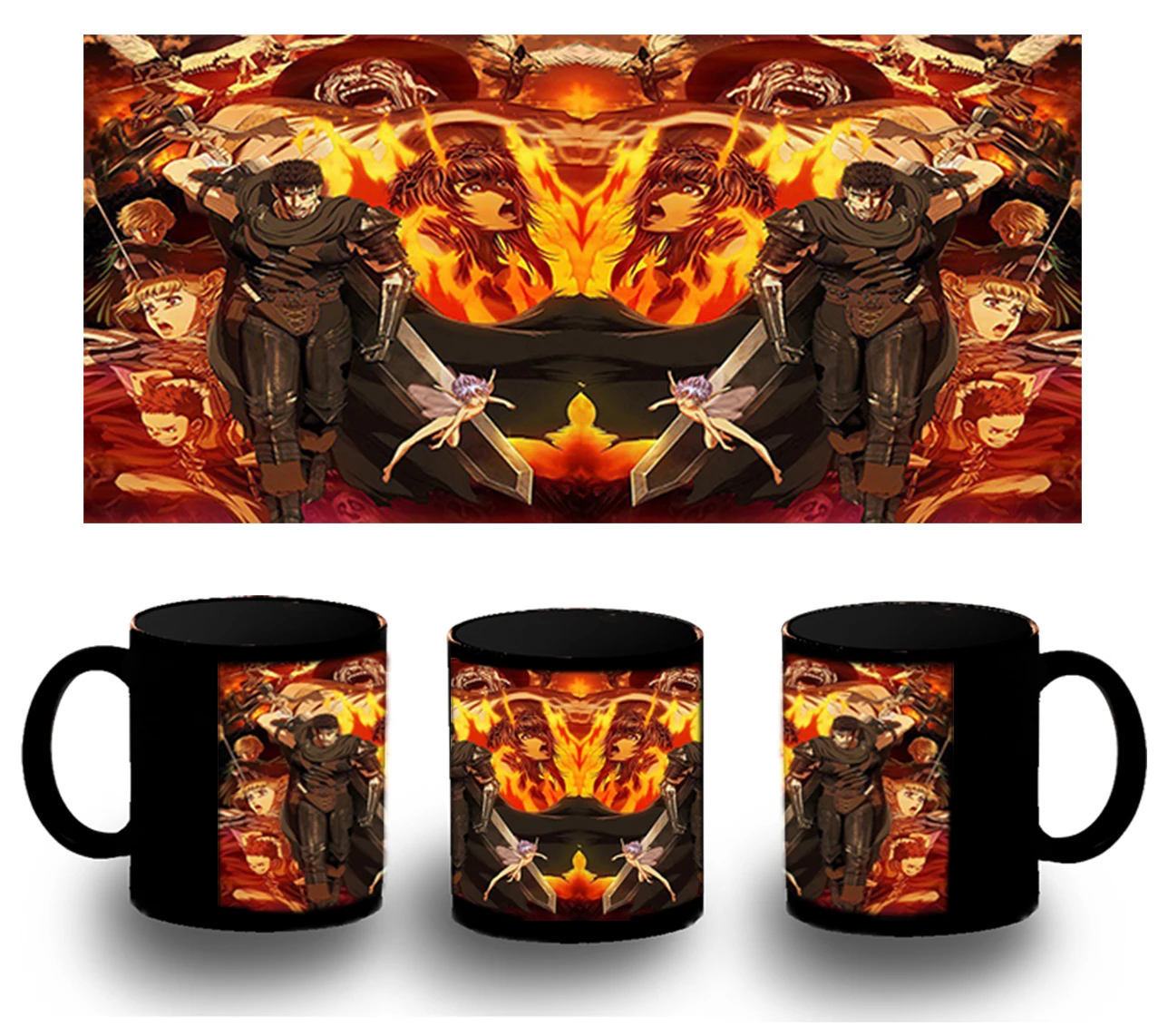 CUP FULLY black ANIME BERSERK black mug