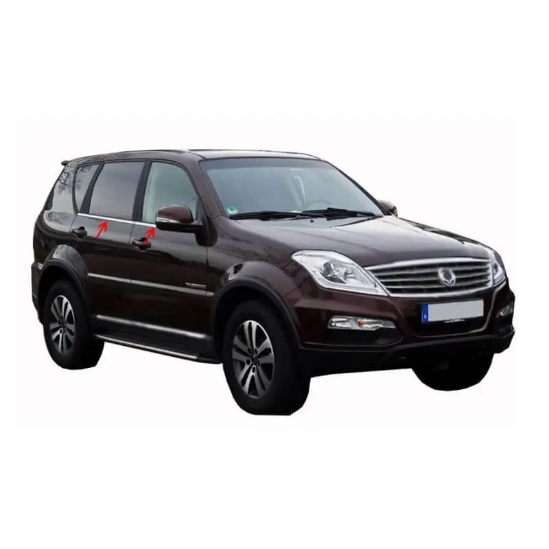 Window Trim Cover Stainless Steel Chrome Windows Frame Tri Ssangyong Rexton II 2008 - 2020