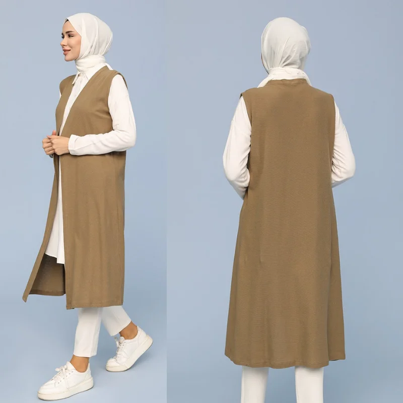 women plain vest jacket muslim hijab clothing ramadan Dubai arabia mecca kaaba Islam 100% Made in Turkey abayas hijab clothing