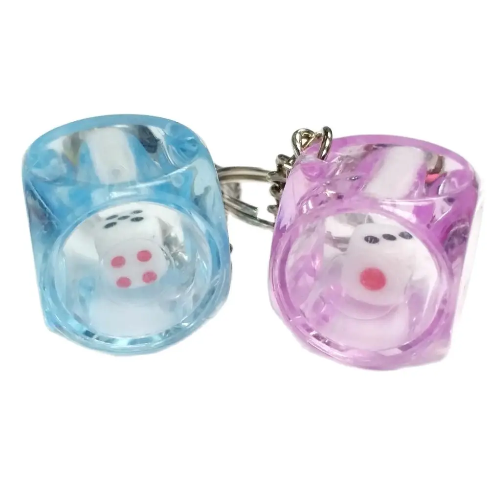 

48 pcs, Transparent Cube with Mini Dice Inside Keychain, Birthday Party Favors, Novelty, Pinata Filler, souvenirs, giveaways