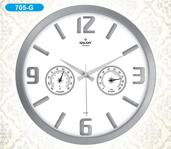 Galaxy 705-G Premium Thermometer Wall Clock