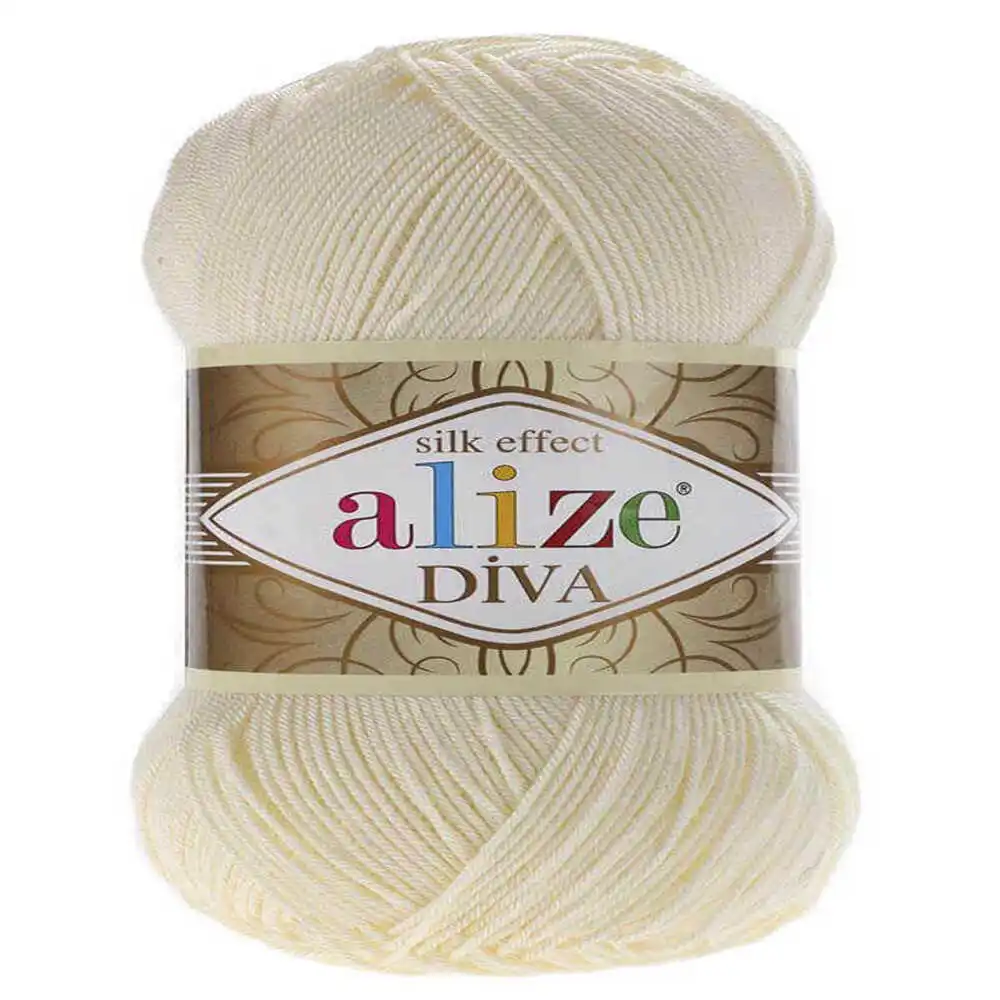 Rope 1 Pack 5 Ball Alize Diva Plus Hand Knitting Yarn 100% Microfiber Acrylic 100 Gram 350 Meters 2 thickness very thin