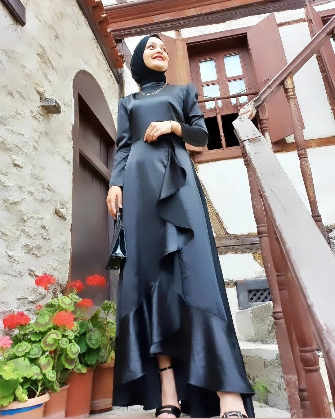 Angel Abaya – jupe à volant en Satin brillant, sans plis, création de vêtements musulmans, Style épais, adapté pour le printemps et l'hiver