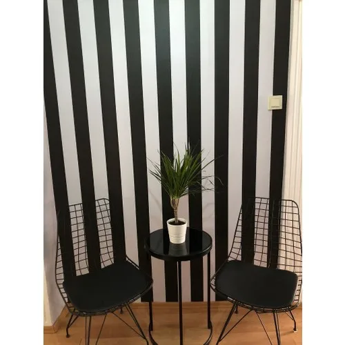 Dekonil ورق حائط أسود مخطط (7950-D) مكتبة فندق قابلة للمسح لغرفة النوم غرفة المعيشة لأنيق