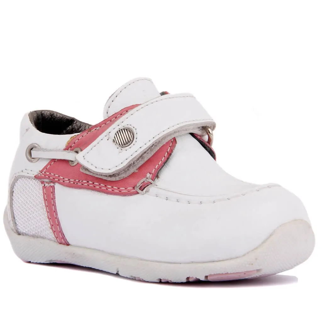 Segel-Lakers Weiß Leder Baby Schuh