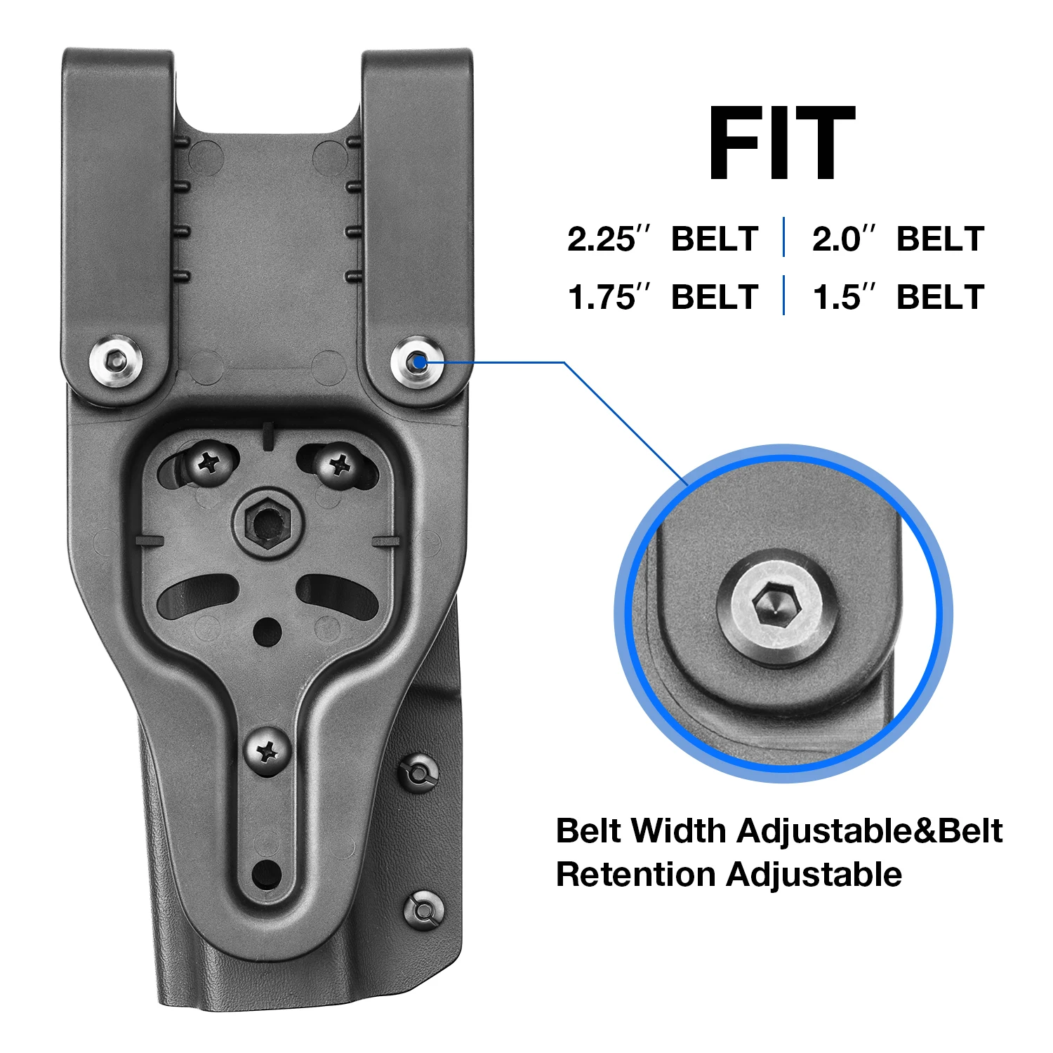 Gun & Flower Kydex Duty Owb Holster Voor Glock 17 /19 Pistool Met Duim Release Retentie Tactische Rechter Hand Pistoolzakken