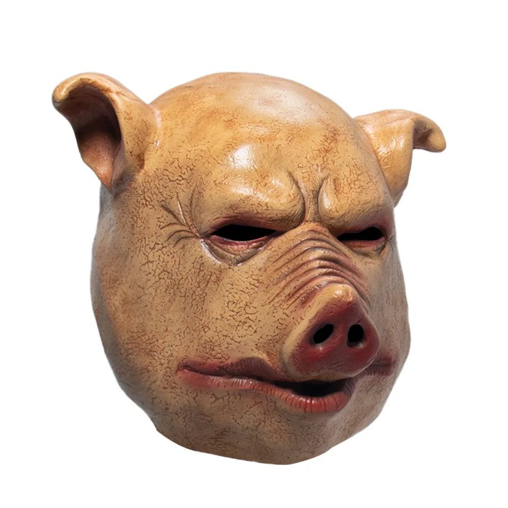 Bulex spaventoso Horror Latex Pig Head Mask Masquerade Costume Animal Cosplay Full Face maschera in lattice decorazione per feste di Halloween