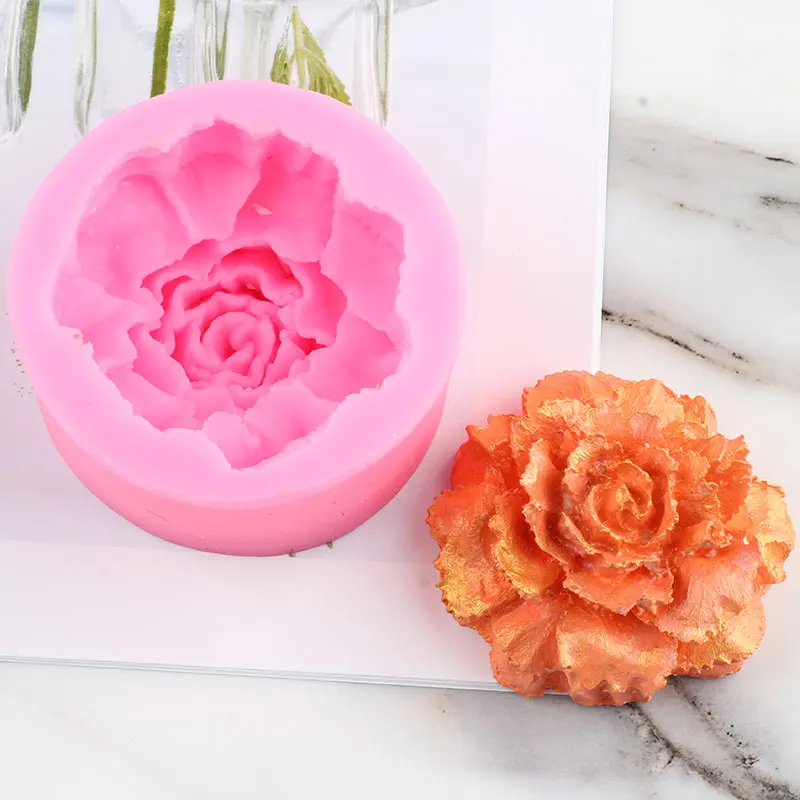 3D Rose Flower Silicone Mold Peony Tulip Poppy Soap Clay Resin Candle Making Molds Candy Chocolate Jelly Fondant Decorating Tool