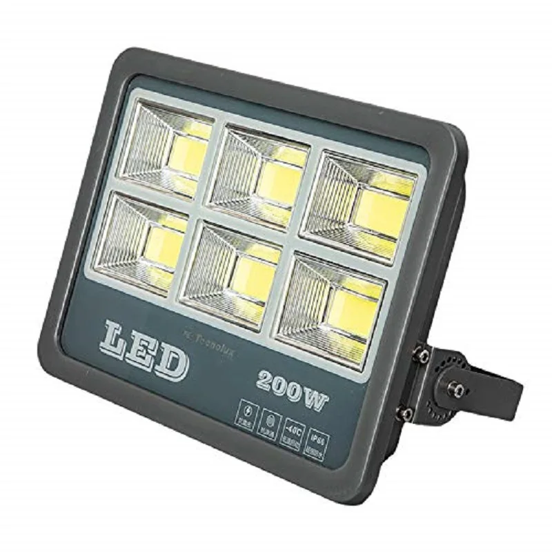 200W Floodlight Led Foco Proyector Led para Exterior  6500k luz fria IP66 gris [Clase de eficiencia energética A++]